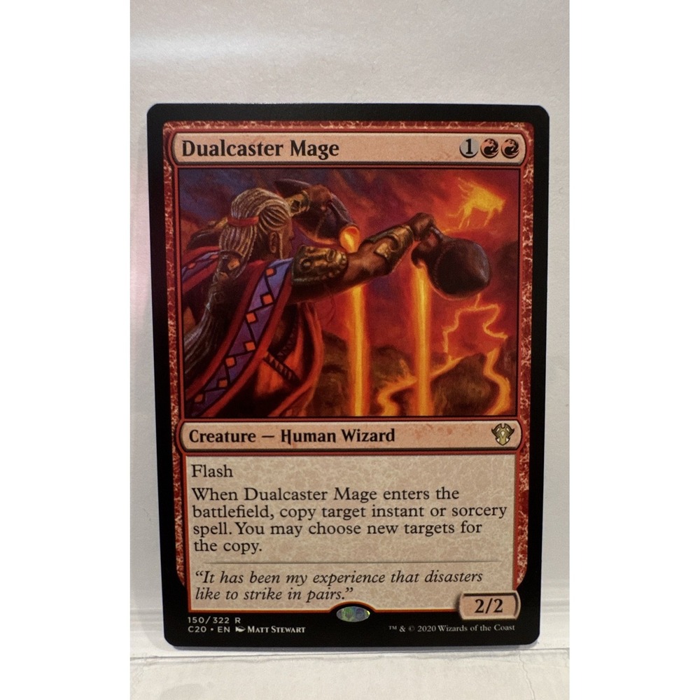 Magic The Gathering Dualcaster Mage Commander 2020 Rare Red Card 150 Regular